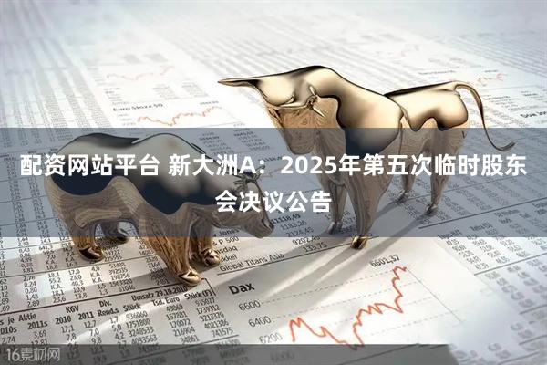 配资网站平台 新大洲A：2025年第五次临时股东会决议公告